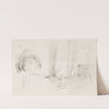 Woman's head ; Landscape, trees by Helene Schjerfbeck