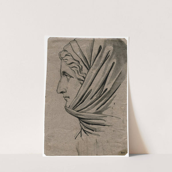 Woman’s head with a scarf by David Humbert de Superville