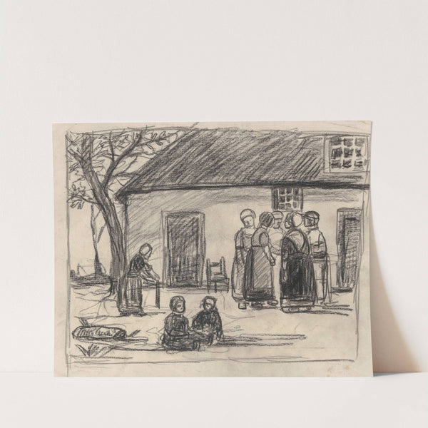 Women and Children at the Farm by Jakob Smits