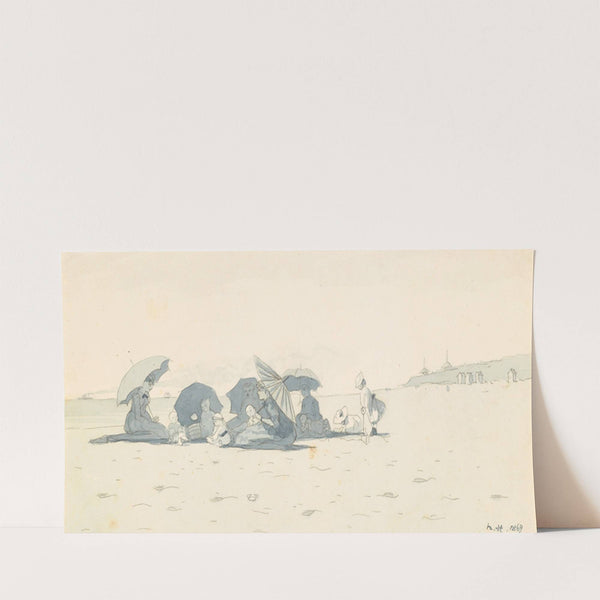 Women and Children on Beach at Long Branch, New Jersey (1869) by Winslow Homer