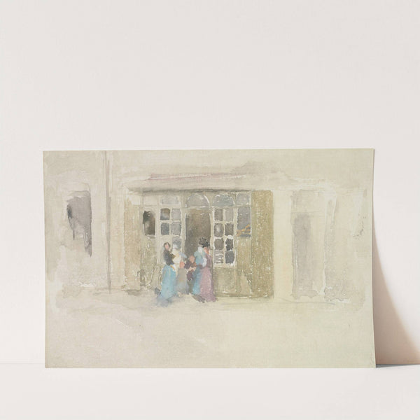Women And Children Outside A Brittany Shop (circa 1888) by James Abbott McNeill Whistler