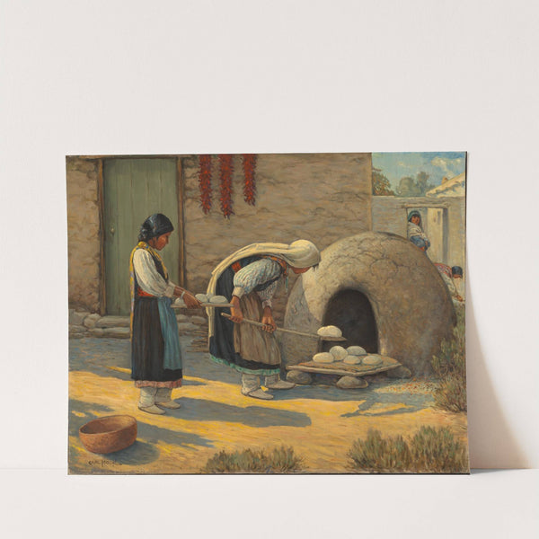 Women Baking Bread by Carl Moon