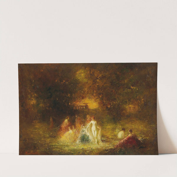 Women Bathing by Adolphe Monticelli