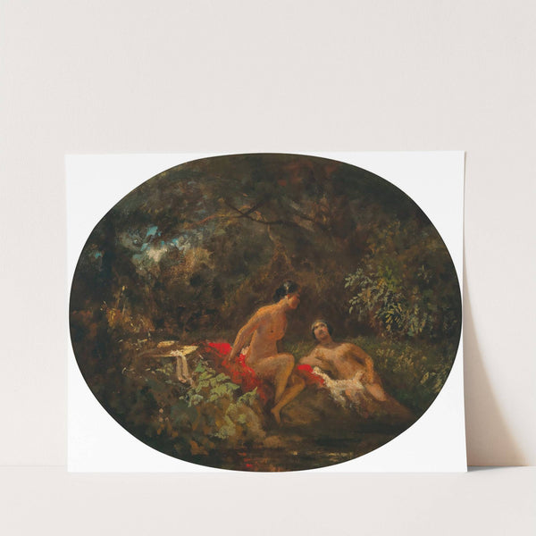 Women Bathing at a Forest Pond by Carl Spitzweg