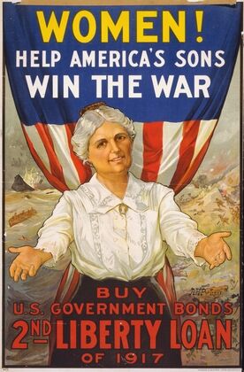 Women! Help America’s sons win the war–Buy U.S. Government Bonds — size preview