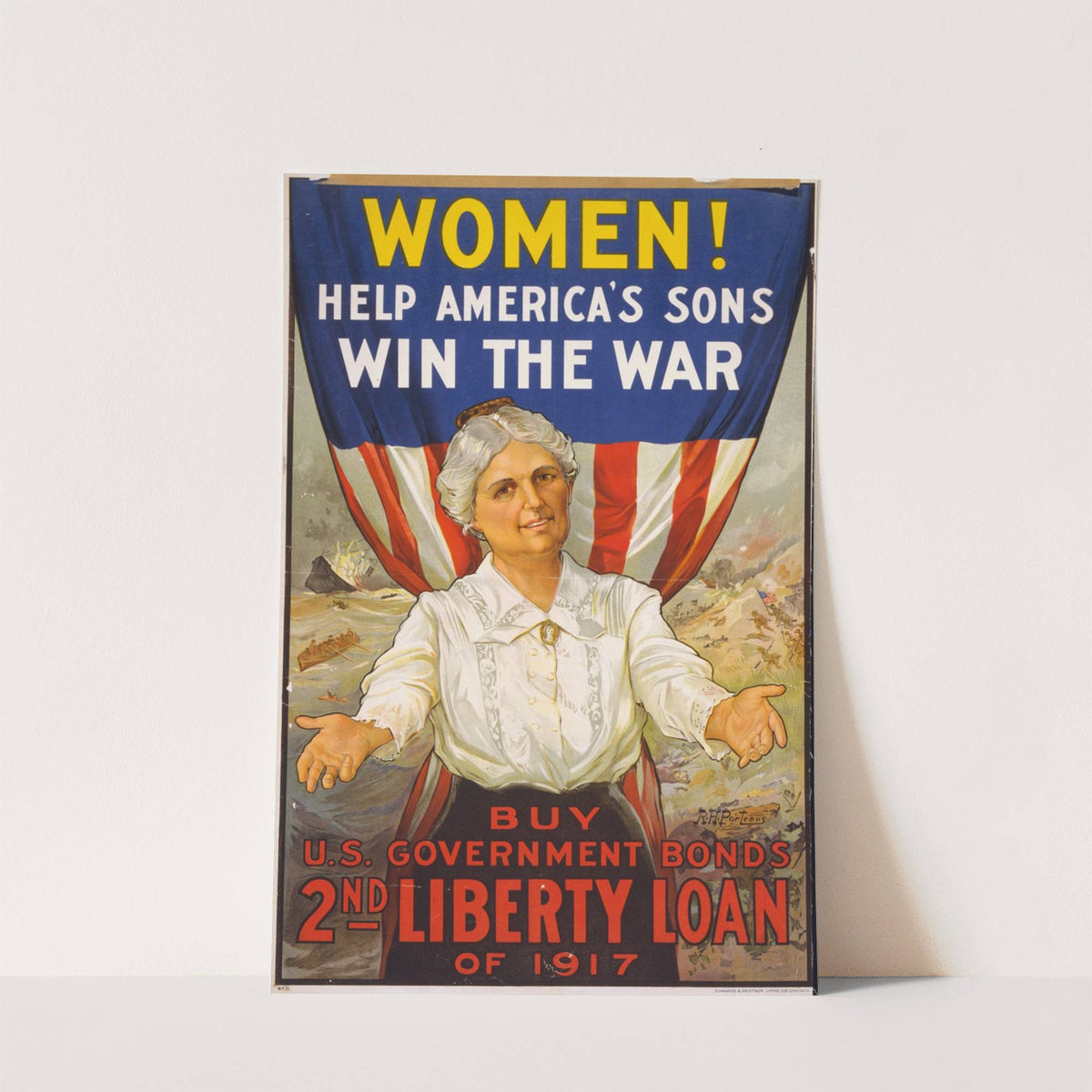 Women! Help America's sons win the war-Buy U.S. Government Bonds by R.H. Porteus