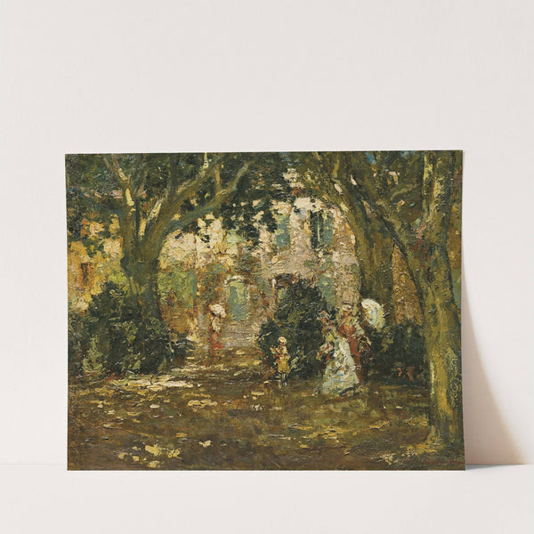 Women In A Garden by Adolphe Monticelli