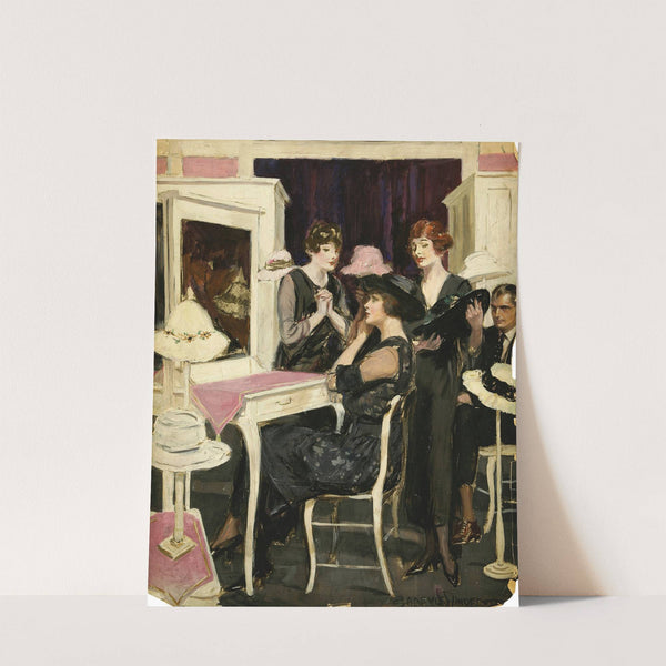 Women in a Hat Shop by Clarence F. Underwood