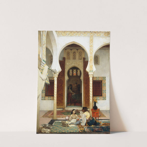 Women in an Eastern Courtyard by Gustave-Achille Guillaumet