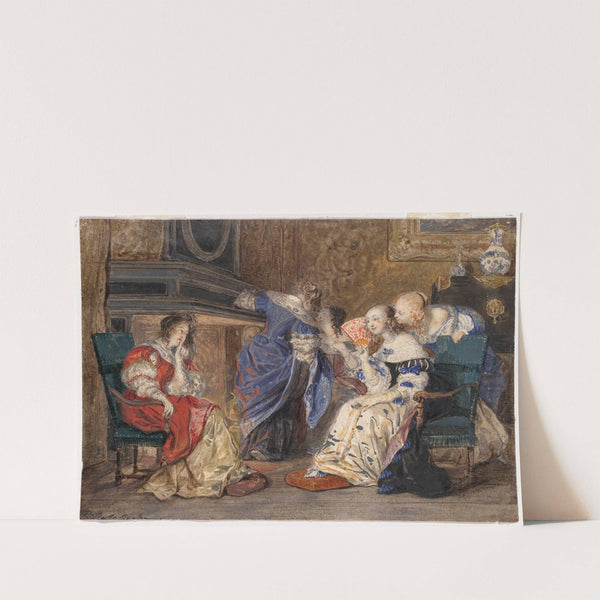 Women in an Interior by Paul Delaroche