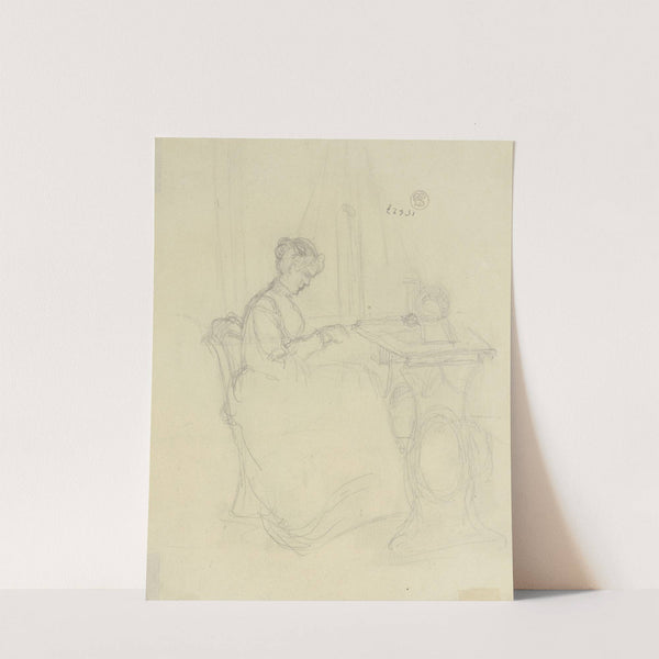 Women in front of a sewing machine by Gustav Schraegle