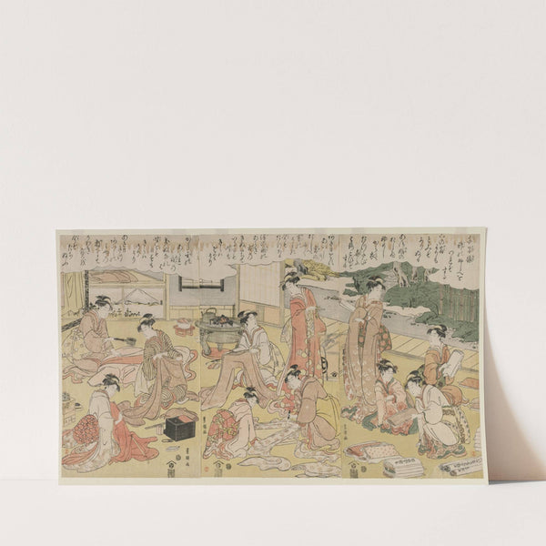 Women Making Clothing (early 1790s) by Toyokuni Utagawa