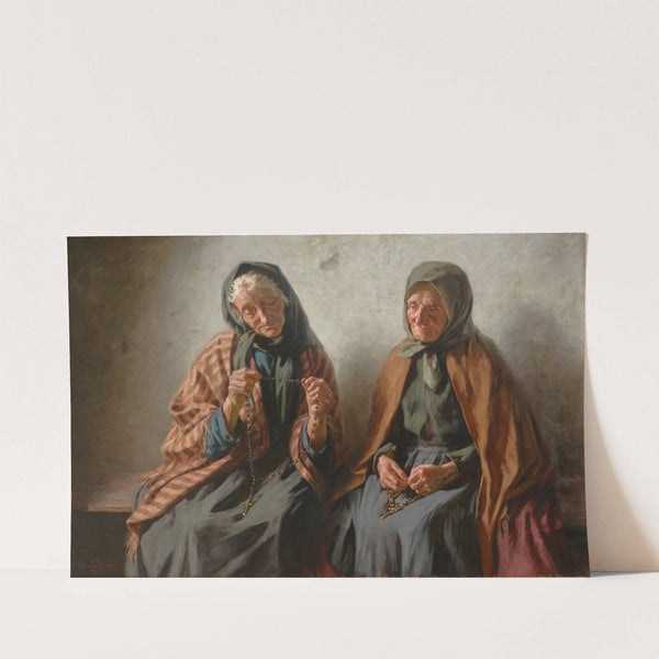 Women Praying on the Porch (1902) by Mieczysław Reyzner