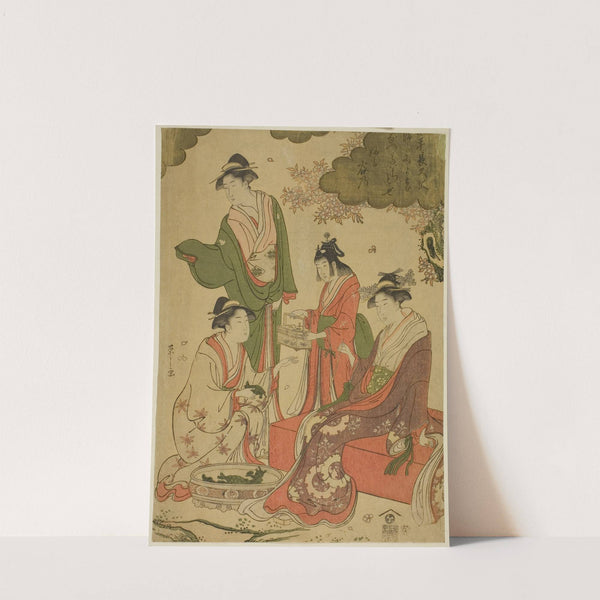 Women Viewing Cherry Blossoms (c. 1793) by Chōbunsai Eishi