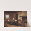 Women Working in the Kitchen of a Farmhouse near Olevano, Italy by Wilhelm Marstrand