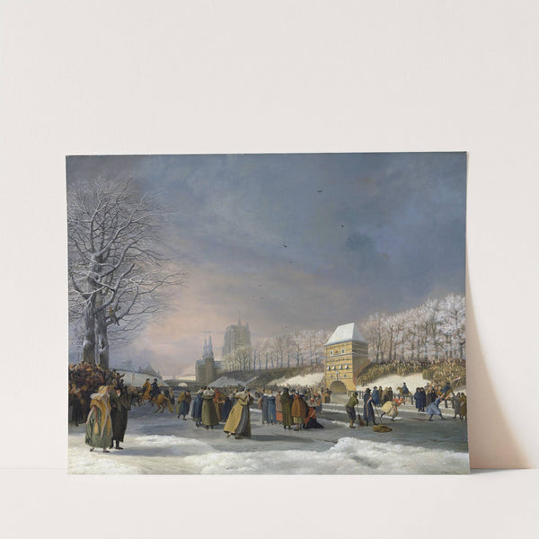 Women’s Skating Competition on the Stadsgracht in Leeuwarden, 21 January 1809 by Nicolaas Baur