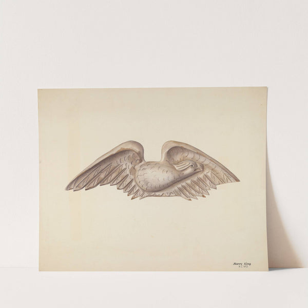 Wood Carving - Eagle by Harry King