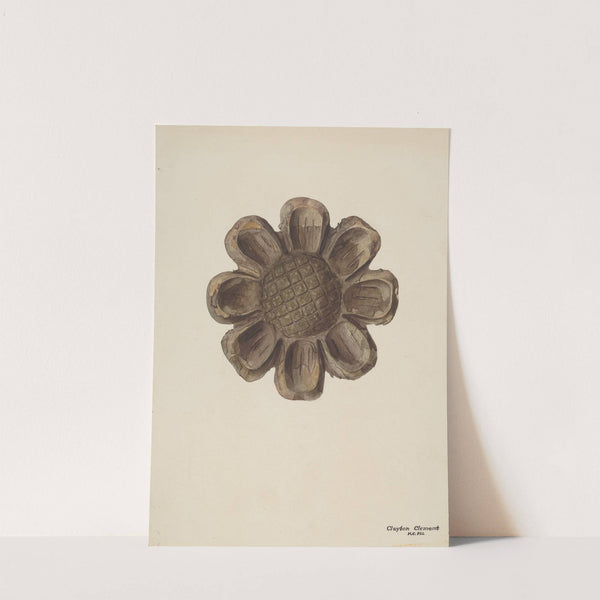 Wood Carving - Flower by Clayton Clements