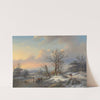 Wood gatherers on the ice by Jan Jacob Coenraad Spohler