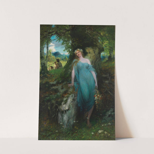 Wood nymph and shepherd (1905) by Ferdinand Leeke