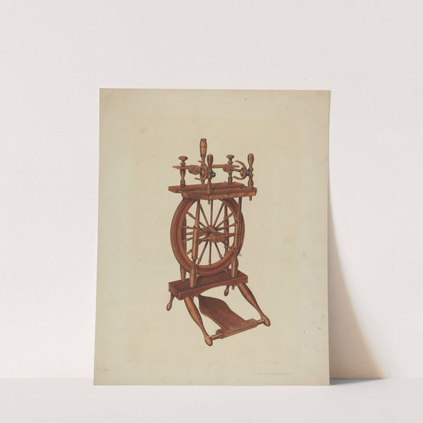 Wood Spinning Wheel by Arthur Mathews