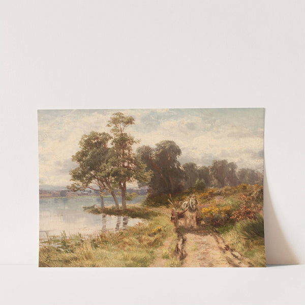 Woodcart by a Loch by David Farquharson