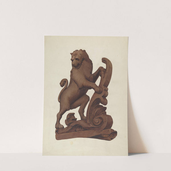 Woodcarving of a Lion by Alice Stearns