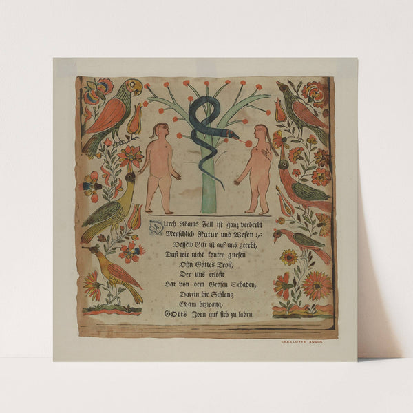 Woodcut Vorschrift by Charlotte Angus