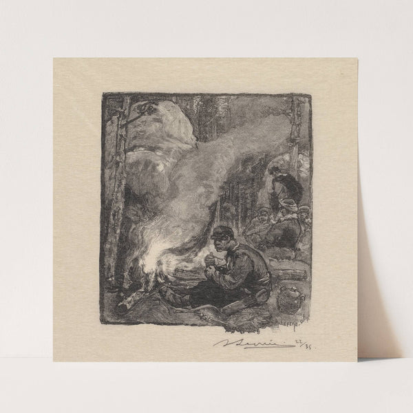 Woodcutters’ Meal (1890) by Auguste Louis Lepère