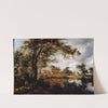 Wooded landscape with a Water-mill by Meindert Hobbema