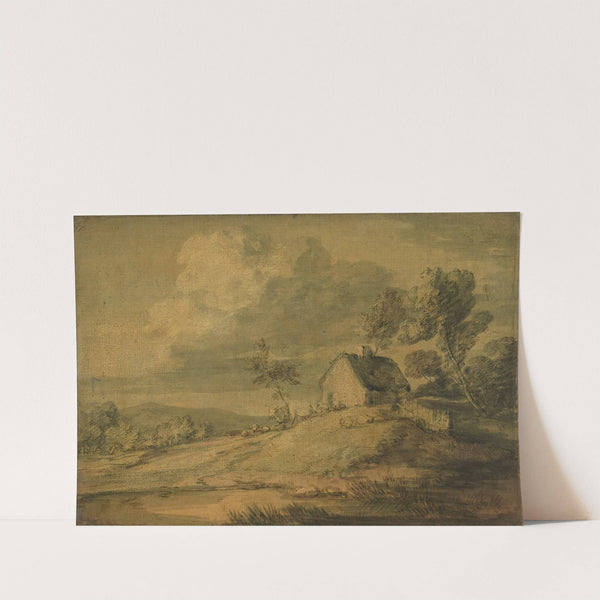 Wooded Landscape with Cottage, Cows and Sheep by Thomas Gainsborough