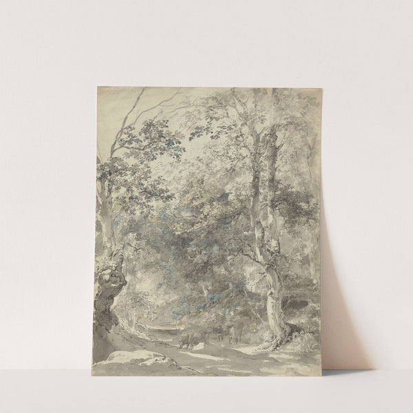 Wooded Landscape with Cows by Johann Georg von Dillis