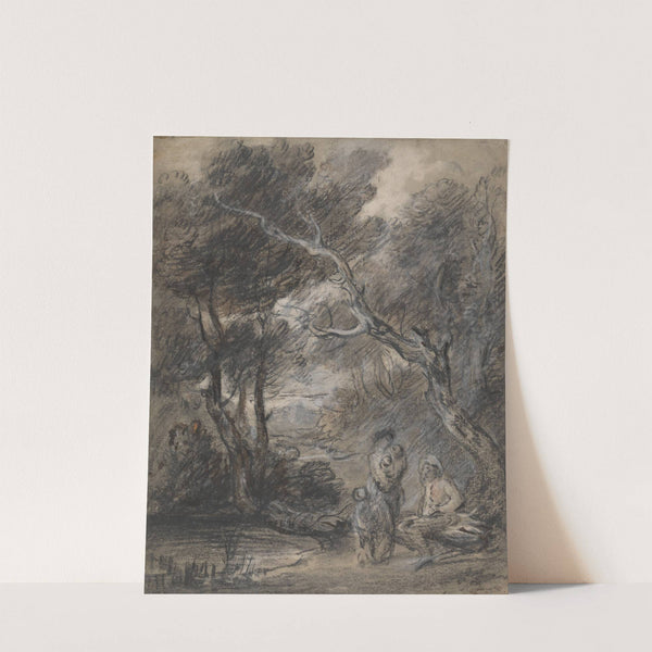 Wooded Landscape with Figures by Thomas Gainsborough