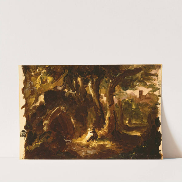 Wooded Landscape with Figures by Thomas Cole