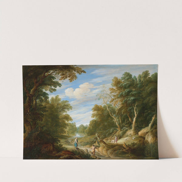 Wooded Landscape with Figures (c. 1629) by Cornelis Van Poelenburch