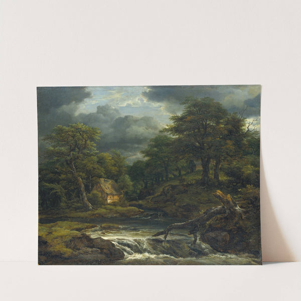 Wooded Landscape with Waterfall and Approaching Storm (ca 1655) by Jacob van Ruisdael