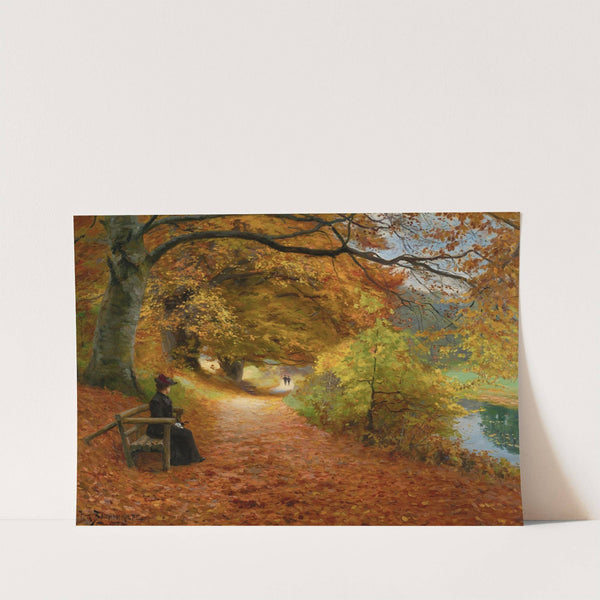 Wooded Path In Autumn by Hans Andersen Brendekilde