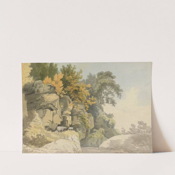 Wooded Rocks by a Stream by William Day