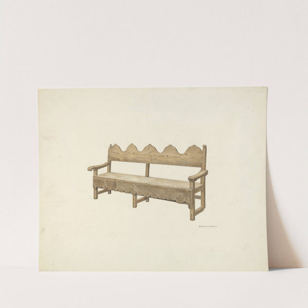 Wooden Bench by Edward Jewett
