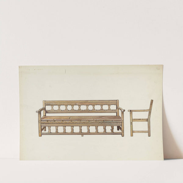 Wooden Bench by Dana Bartlett