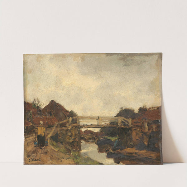 Wooden Bridge across a Canal at Rijswijk by Jacob Maris