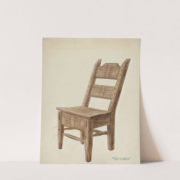 Wooden Chair by Majel G. Claflin