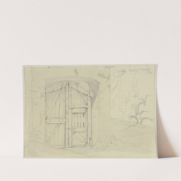 Wooden gate in Seckbach (1841) by Jakob Becker