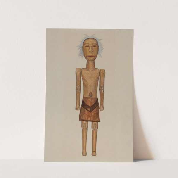 Wooden Indian Doll by Rex F. Bush