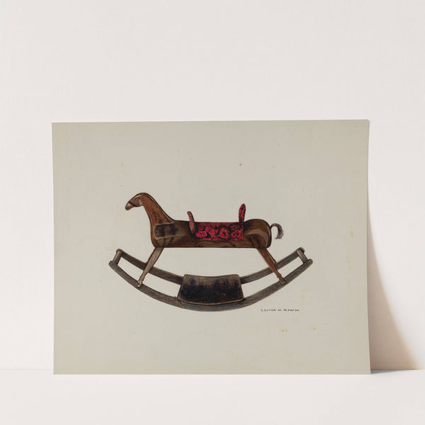 Wooden Rocking Horse by Lester Kausch