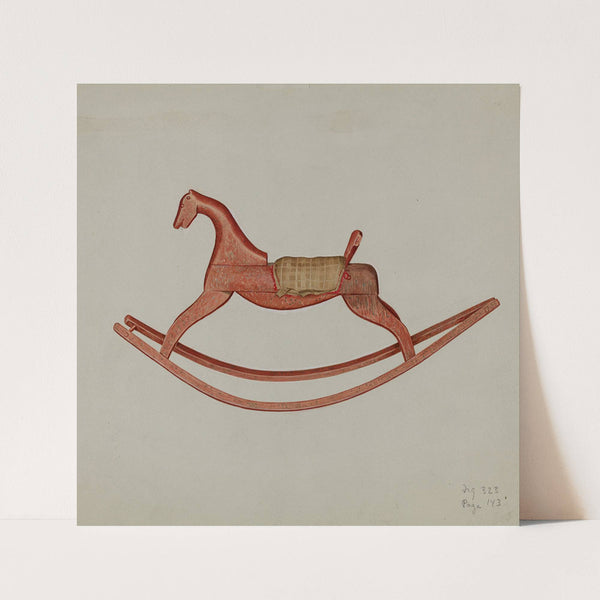 Wooden Rocking Horse by Helen E. Gilman