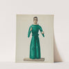Wooden Santo in Bright Green Dress by Majel G. Claflin