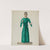 Wooden Santo in Bright Green Dress by Majel G. Claflin