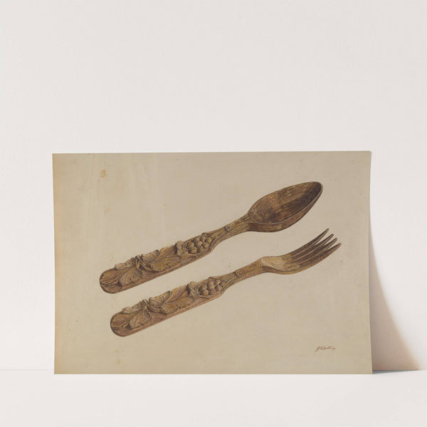 Wooden Spoon and Fork by John Cutting