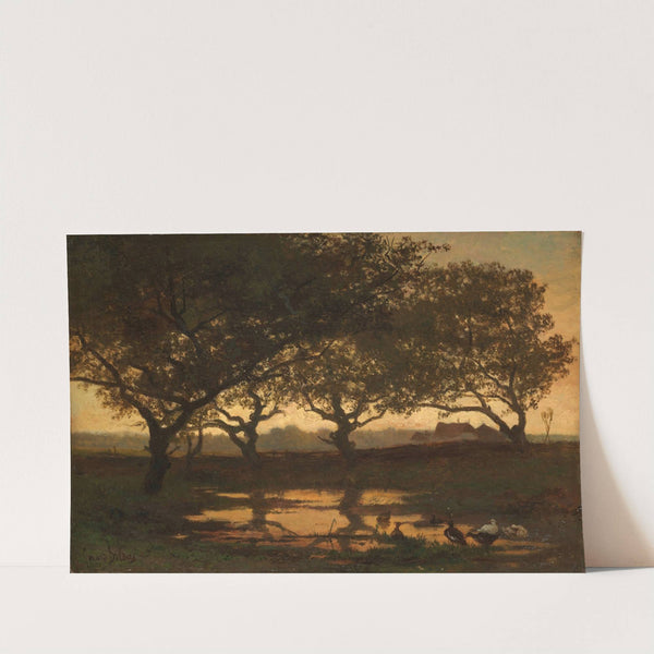 Woodland Pond at Sunset (c. 1862) by Gerard Bilders